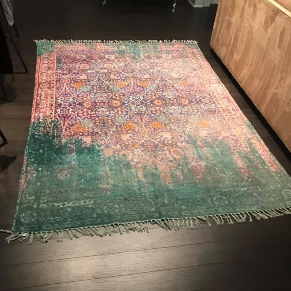 Urban Outfitters Bohemian Print Chenille Rug 5x7